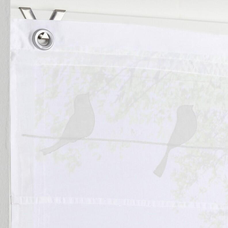 Ösen Raffrollo Gravelot mit Hakenaufhängung