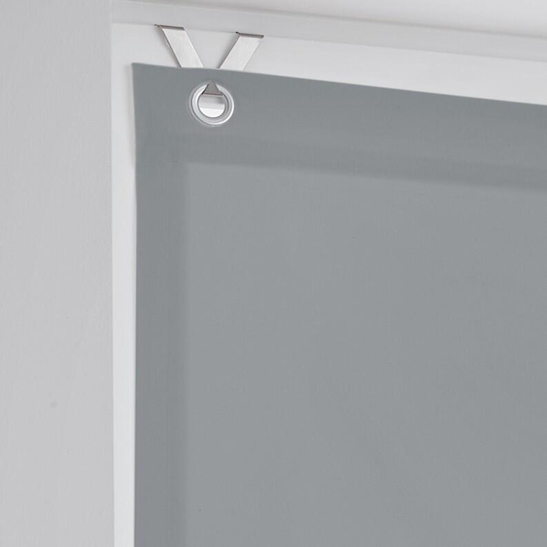 Hakenaufhängung Ösenrollo Olivia grau