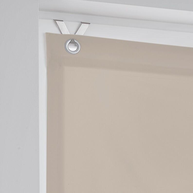 hochwertige Ösenaufhängung - Raffrollo Maßanfertigung Olivia natur