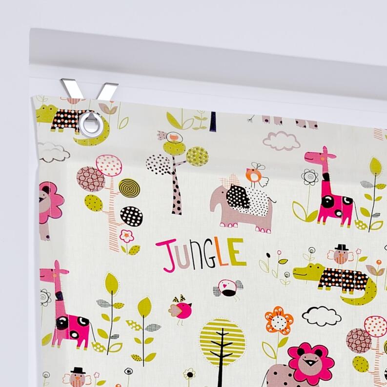 Raffrollo Safari ohne Bohren mit Fensterhaken