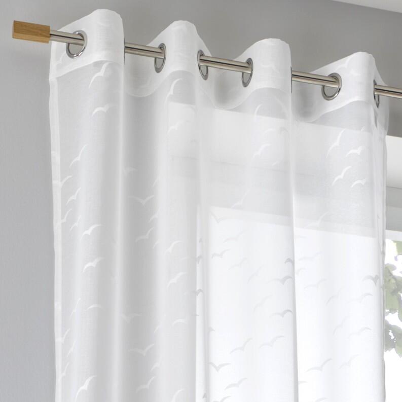 Seabird Vorhang silberne Ösen für Gardinenstange