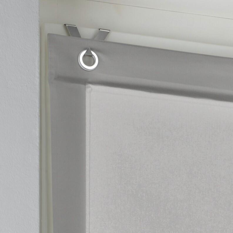 Ösen Raffrollo Stig mit Hakenaufhängung