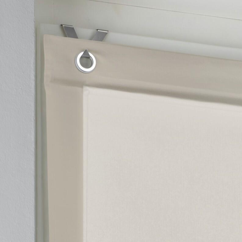 Ösen Raffrollo Stig mit Hakenaufhängung