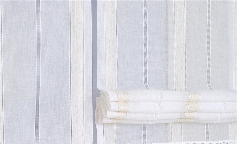 Raffrollo Schlaufenrollo Bindebänder Rustico Spitze