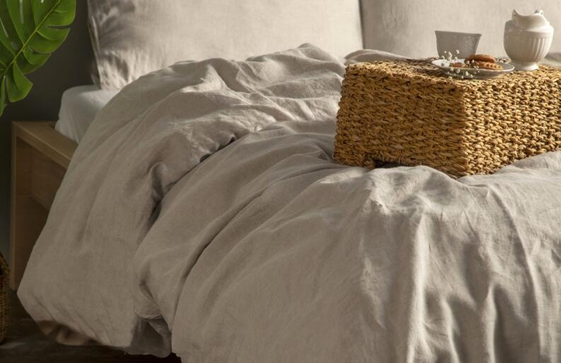 Kutti Leinenbettwäsche - Farbe beige oatmeal