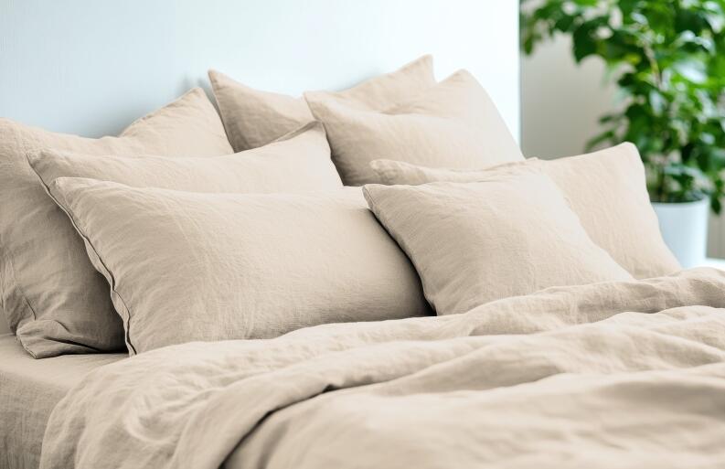 Kutti Leinenbettwäsche Haferbeige