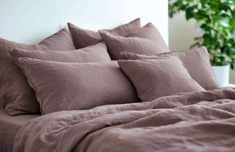 Kutti Leinenbettwäsche Karamellbraun