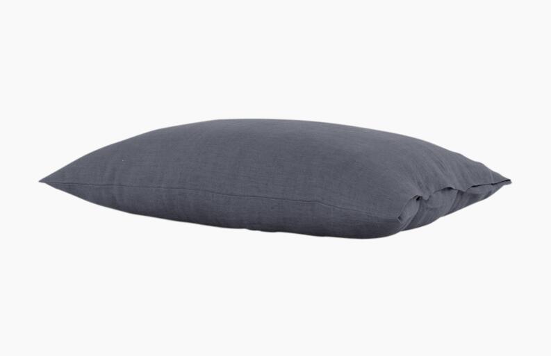 Leinen Oekotex Kopfkissen Kissenbezug dunkelgrau