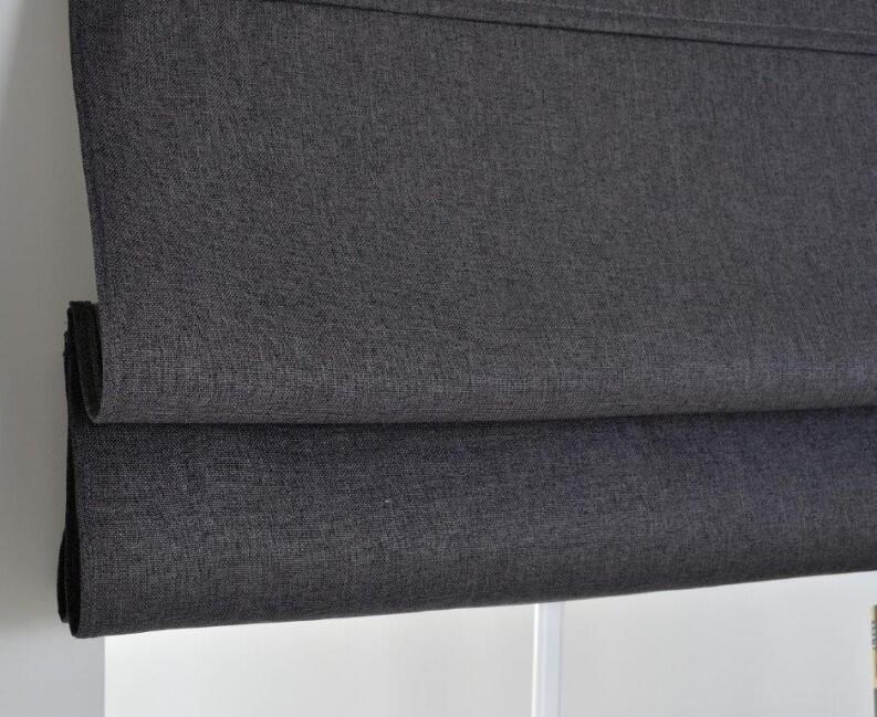 Raffrollo Ösenrollo anthrazit Detail
