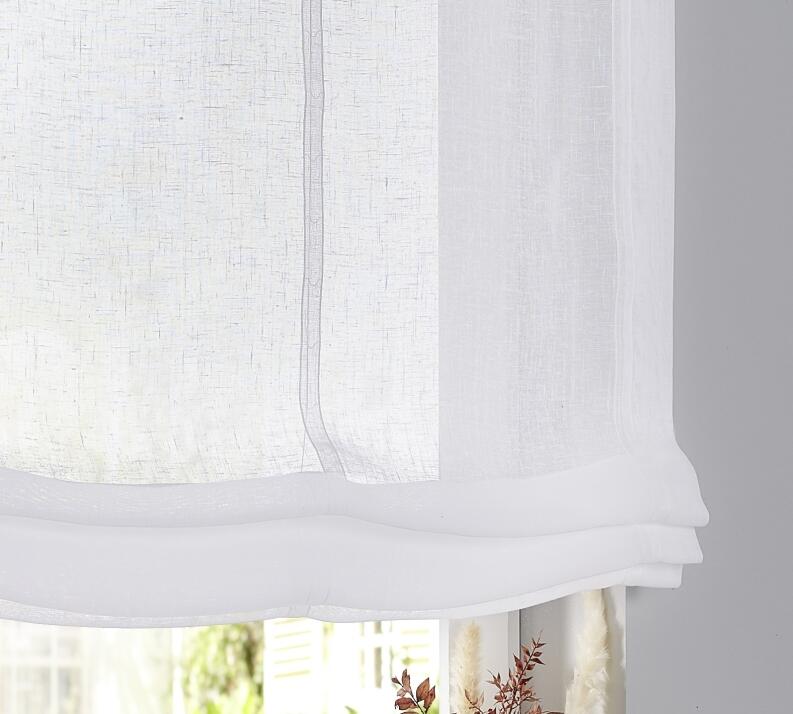 Brondby weiss Detail Leinen-Struktur