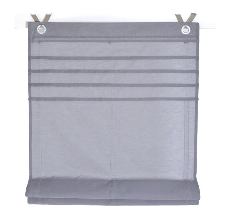 Raffrollo Kessy Biese grau ohne Bohren