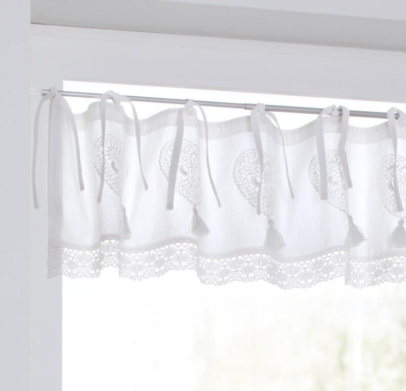 Kurzgardine Querbehang Camille weiß