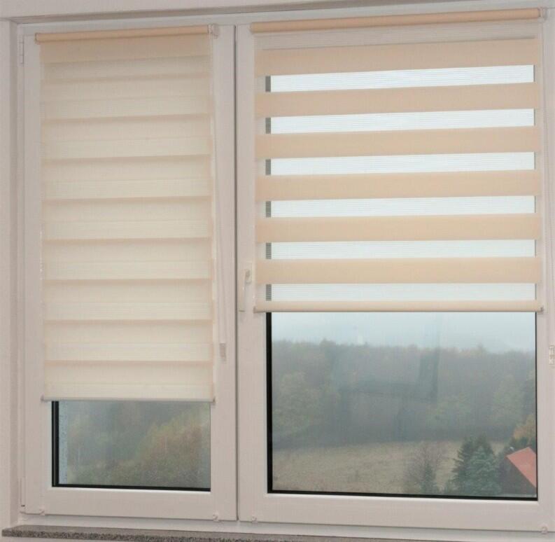 Doppelrollo Sola beige variabler Sichtschutz