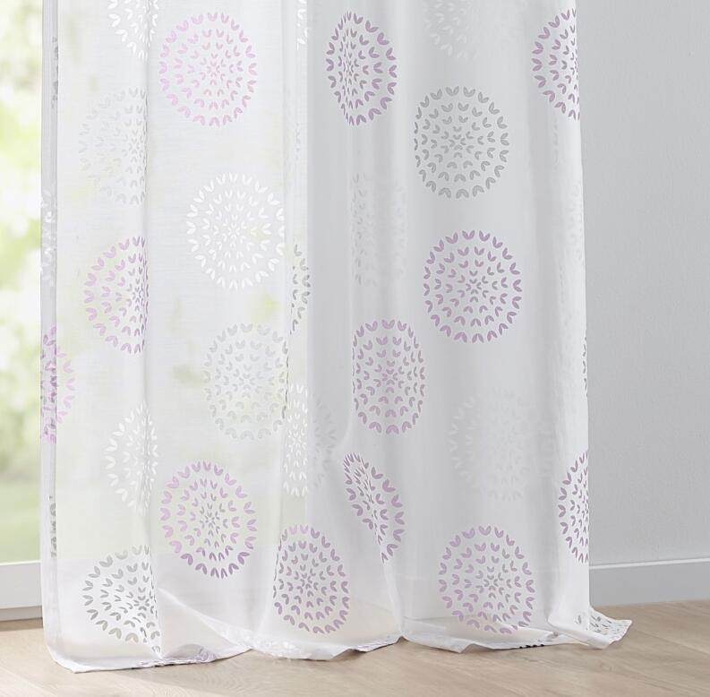 Bella weiß rose Vorhang Ausbrenner halbtransparent