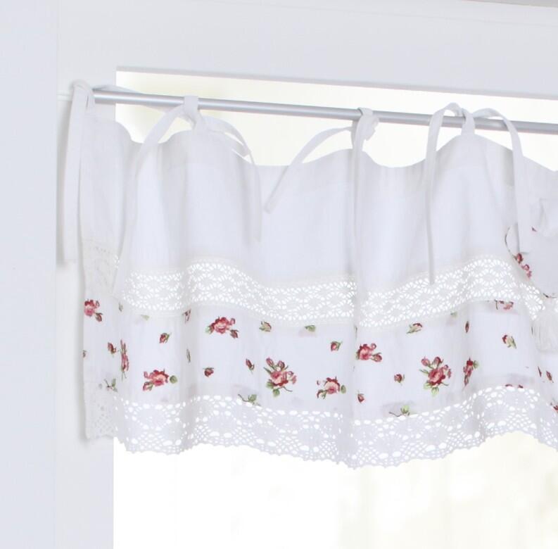 Kurzgardine Panneau Lavie Rosen Spitze