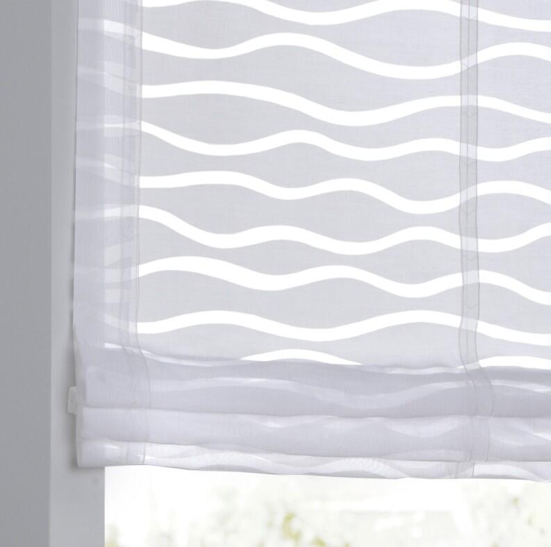 Raffrollo Ösenrollo Enya weiß durchscheinend halbtransparent